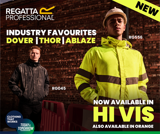 Regatta hi-vis safetywear jackets from Aspect